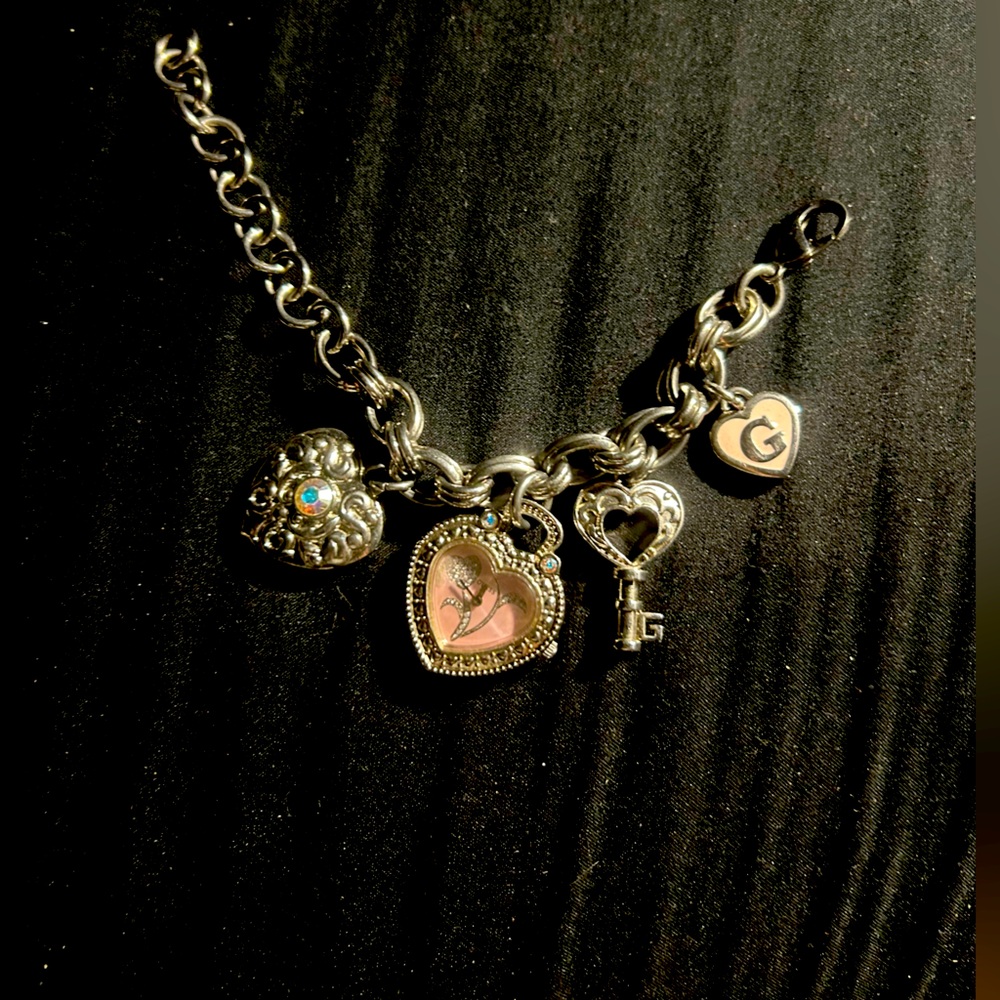 Guess watch and charm bracelet